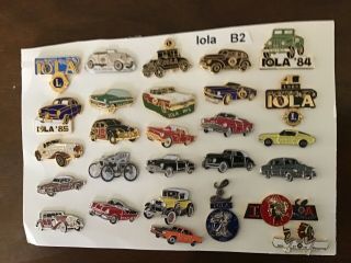 Lions Club Pins: Iola Cars 1980 To 2002
