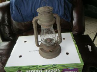 Vintage Lantern Dietz No 2 Blizzard With Embossed Globe Great Patina