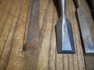 L4380 Vintage & Antique Wood Chisels - Some need TLC - 1 Stanley,  Etc 2