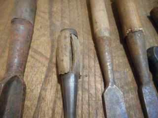 L4380 Vintage & Antique Wood Chisels - Some need TLC - 1 Stanley,  Etc 3