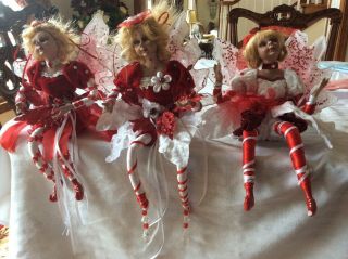 Valentine Decorative Dolls With Glitter Wings - Set Of 3