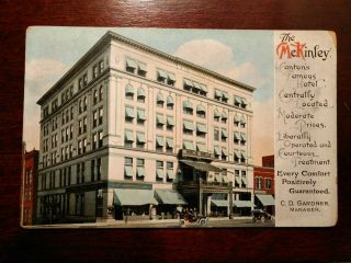 Mckinley Hotel Canton Ohio Vintage Postcard