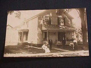 Victorian Home Sherburne,  York Sidney Hill Res.  Real Photo Postcard