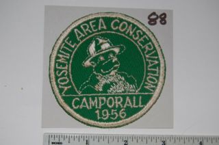 Boy Scout Yosemite Area Council Smokey The Bear Conservation 1956 Patch 88