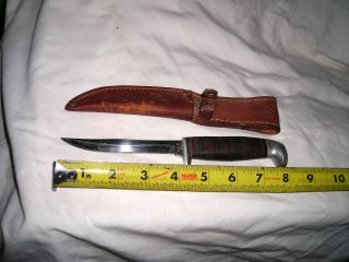 Vintage Case Xx Usa Fixed Blade Hunting Knife With Sheath