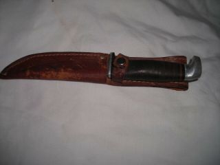 Vintage Case XX USA Fixed Blade Hunting Knife WITH Sheath 8