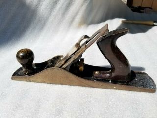 Vintage Stanley Bailey No 5 Wood Plane.  Pat.  1,  918,  750 On Blade.  & Usable