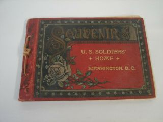 Vintage Washington Dc Us Soldiers Home Souvenir Photo Book