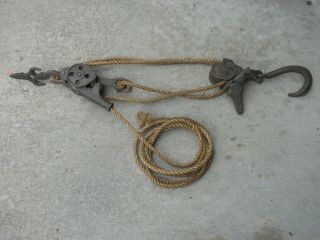 Vintage Block And Tackle Fence Puller