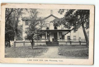 Lake Waramaug Connecticut Ct Postcard 1924 Lake View Inn