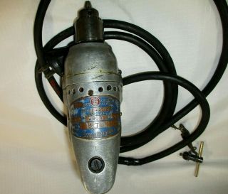 Vintage Electric Drill The United States Electrical Tool Co.  1/4 Inch 110 Volts 4