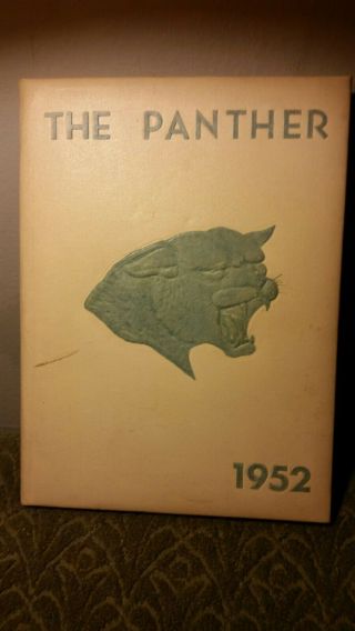 1952 Petroleum Indiana Vintage High School Yearbook Panther Rare