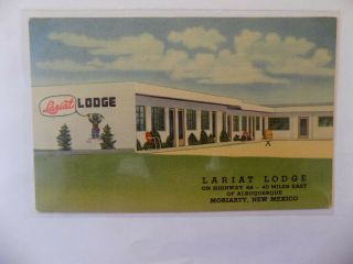 1953 Lariat Lodge In Tucumcari Nm On Route 66 Post Card,  S&h