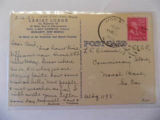 1953 Lariat Lodge in Tucumcari NM on Route 66 post card,  s&h 2