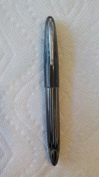 Vintage Sheaffer Lifetime Fountain Pen 875 White Dot 14k Gold Nib Striated Gray