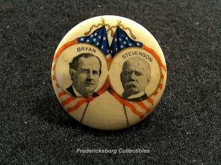 1900 William J.  Bryan / Adlai Stevenson Pinback Button -