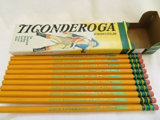 Vintage Dixon Ticonderoga Pencils 10 No.  1388 2 5/10 Medium