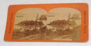 Antique Stereoview Photograph View On Columbia River Oregon American Views