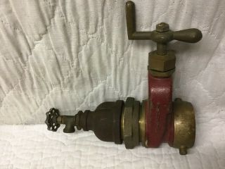 Antique Vintage Powhatan Cast Iron & Bronze Fire Hydrant Coupling Converter Rare