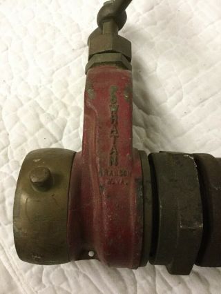 Antique Vintage Powhatan Cast Iron & Bronze Fire Hydrant Coupling Converter RARE 4
