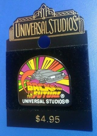 Universal Studios Back To The Future Delorean Car Collectible Pin Rare L@@k A