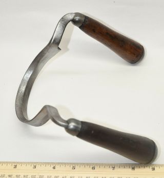 Vintage Cast Steel inshave or bent drawknife Wood Carving tool 2