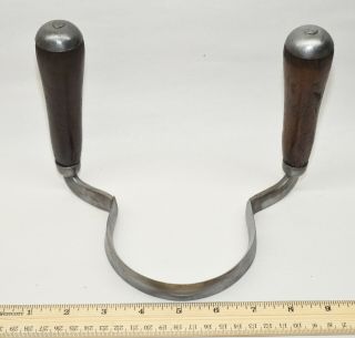 Vintage Cast Steel inshave or bent drawknife Wood Carving tool 6