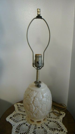 Vintage Aladdin Alacite G - 187 Glass Electric 3 Way Night Light Table Lamp