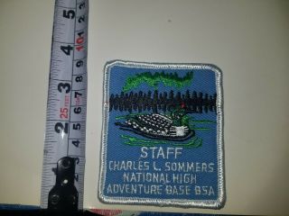 Vintage Boy Scout Patch BSA Charles L Sommers National High Adventure STAFF 2