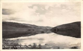 Topaz Lake Nevada 1950 Rppc Real Photo Postcard Mono County California Border