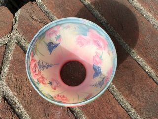 Antique Handel Pairpoint ? Reverse Glass Painted Small Lamp Shade 6