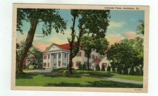 Ky Lexington Kentucky Antique 1940 Linen Post Card Calumet Thoroughbred Farm