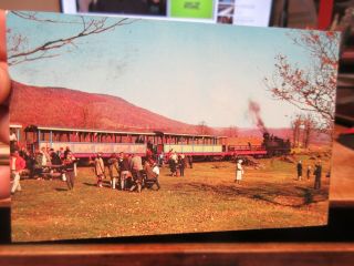 Vintage Old Postcard West Virginia Cass Scenic Railroad Train Bald Knob Engine
