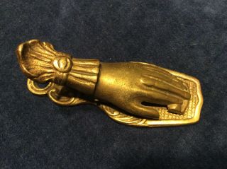 Vintage Victorian Hand Wall Clip Brass Made In Japan