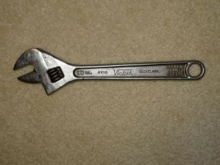 Vintage Vlchek Av10 10 Inch Adjustable Wrench Clik - Stop Patented