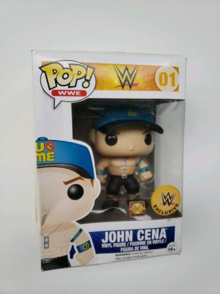Funko Pop John Cena Wwe Exclusive Black Pants Blue Hat Box