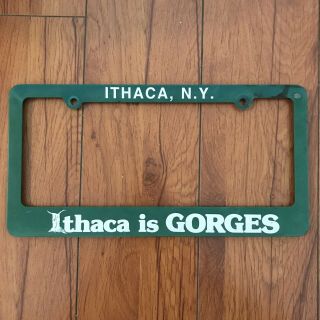 Ithaca Is Gorges License Plate Cover Upstate Ny Cornell University College Euc