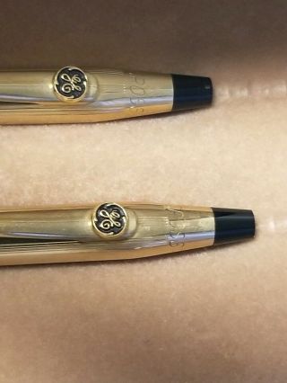 Vintage General Electric Cross Pen Set,  10k Gold Filled,  GE Collectible 2