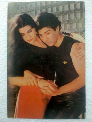 Bollywood India Actor - Sunny Deol - Amrita Singh - Rare Post Card Postcard