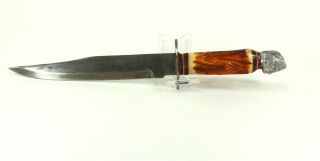 Tennessee Toothpick Hunting Knife 381 Indian Head,  Leather Sheath,  G C Co,  Japan