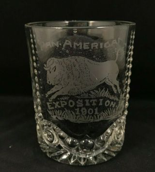 Pan American Exposition Glass Mug Buffalo Ny 1901 Expo