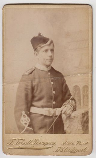 Military Cdv - Blackpool,  Soldier Of 2nd Volunteer Battalion,  Lancashire Fusiliers
