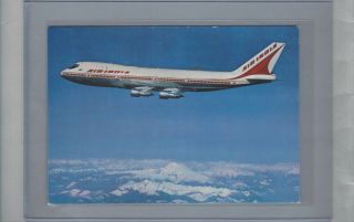 Air India Airlines Issued 747 Palace In The Sky 4 1/4 " X 6 " Postcard Type Card