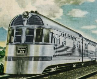 1948 Nebraska Zephyr Train Vintage Postcard Schedule Chicago Omaha Lincoln Ne