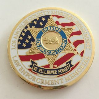 2002 Los Angeles Country Sheriff Law Enforcement Memorial Challenge Coin - Police