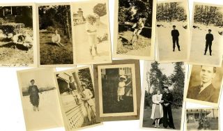 Vintage Photos (50) KIDS SKIING SHOW HORSES LAKE CHAMPLAIN SARANAC LK 20 ' s - 30 ' s 3