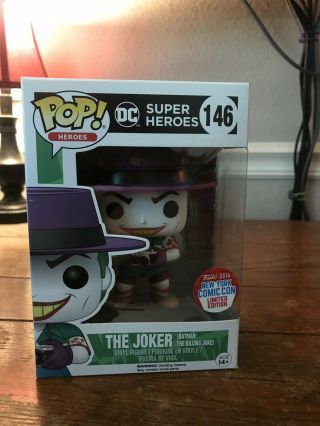 Funko Pop Dc Heroes The Joker Batman:the Killing Joke 146 2016 Nycc Exclusive