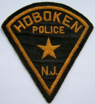 Htf Rare Older Hoboken Nj Police Triangle Patch