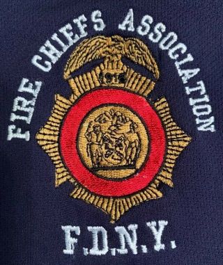 Fdny Nyc Fire Department York T - Shirt Sz Xl Fire Chiefs Association