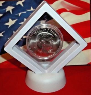3 - D Donald Trump - 45th President Of The Usa: 1 Oz.  999 Solid Silver Round/coin